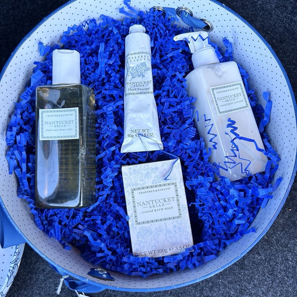 Crabtree & Evelyn Nantucket Briar Gift Set Body Lotion Bath Shower Gel Hand Cr